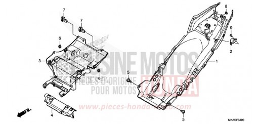 KOTFLUEGEL, HINTEN NC750DJ de 2018